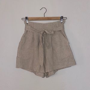 H&M High-Waisted Linen Shorts